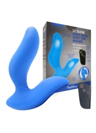 Синий вибромассажер простаты 3,5’’ Remote Control Curve P-spot Massager - 12 см. - Erokay - в Ноябрьске купить с доставкой