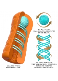 Оранжевый мастурбатор Victoria - Baile - в Ноябрьске купить с доставкой