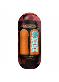 Оранжевый мастурбатор Victoria - Baile - в Ноябрьске купить с доставкой