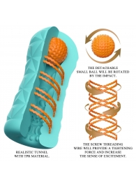 Аквамариновый мастурбатор Victoria - Baile - в Ноябрьске купить с доставкой