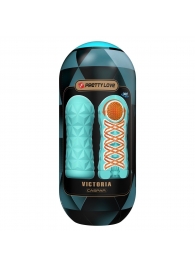 Аквамариновый мастурбатор Victoria - Baile - в Ноябрьске купить с доставкой