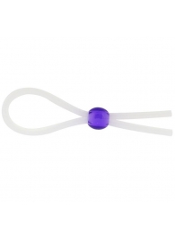 Прозрачное лассо с фиолетовой бусиной SILICONE COCK RING WITH BEAD LAVENDER - NMC - в Ноябрьске купить с доставкой