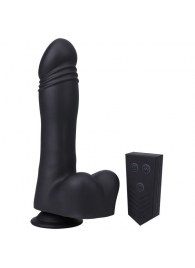 Черная мини-машина на присоске Piston Thruster - Doc Johnson - купить с доставкой в Ноябрьске