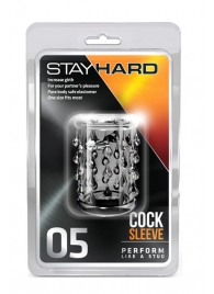 Прозрачная насадка с капельками STAY HARD COCK SLEEVE 05 CLEAR - Blush Novelties - в Ноябрьске купить с доставкой