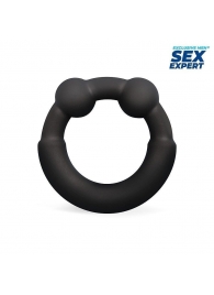 Черное эрекционное силиконовое кольцо - Sex Expert - в Ноябрьске купить с доставкой