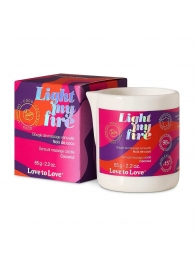 Массажная свеча Light My Fire Coconut с ароматом кокоса - 65 гр. - Love to Love - купить с доставкой в Ноябрьске