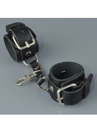 Черный кожаный брелок в виде наручников - Sitabella - купить с доставкой в Ноябрьске