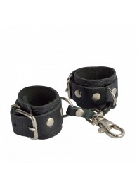 Черный кожаный брелок в виде наручников - Sitabella - купить с доставкой в Ноябрьске