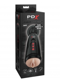 Мастурбатор-вагина с вибрацией Dirty Talk Starter Stroker - Pipedream - в Ноябрьске купить с доставкой