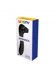 Черный стимулятор Smoooch Clitoral Suction   Vibration - 18,6 см. - Adrien Lastic