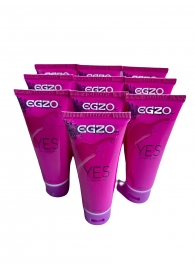 Набор из 10 согревающих лубрикантов на водной основе Egzo Yes (по 50 мл.) - EGZO - купить с доставкой в Ноябрьске