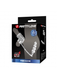 Прозрачная насадка на пенис и мошонку с анальным стимулятором Rilley - Baile - в Ноябрьске купить с доставкой