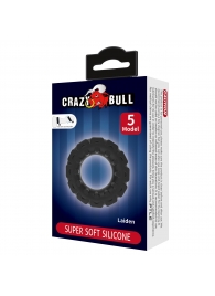 Черное фигурное силиконовое эрекционное кольцо Laiden - Baile - в Ноябрьске купить с доставкой