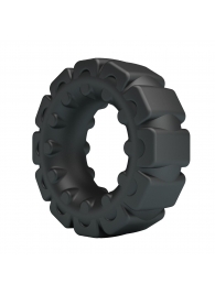 Черное фигурное силиконовое эрекционное кольцо Laiden - Baile - в Ноябрьске купить с доставкой