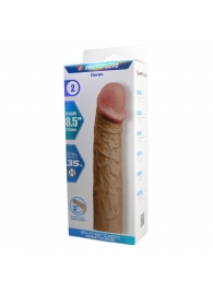 Телесная насадка на пенис Derek - 21,5 см. - Baile - в Ноябрьске купить с доставкой