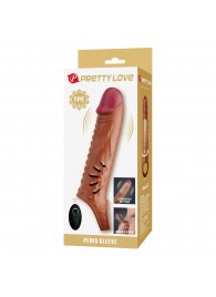 Коричневая вибронасадка с подхватом мошонки и пультом ДУ - Baile - в Ноябрьске купить с доставкой