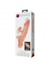 Телесная вибронасадка на пенис с подхватом мошонки - 20 см. - Baile - в Ноябрьске купить с доставкой