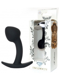 Черная анальная втулка Curved - 7,5 см. - Boys of Toys