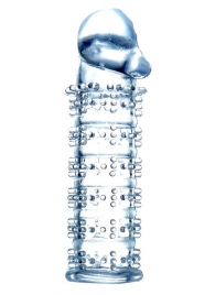 Прозрачная насадка на пенис с рельефом - 12 см. - Boys of Toys - в Ноябрьске купить с доставкой