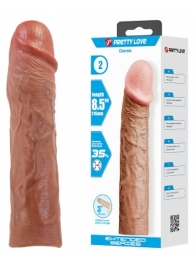 Удлиняющая насадка на пенис Derek - 21,5 см. - Baile - в Ноябрьске купить с доставкой