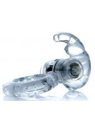 Прозрачное эрекционное виброкольцо с клиторальным зайчиком - Boys of Toys - в Ноябрьске купить с доставкой