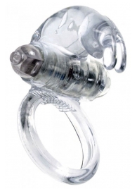 Прозрачное эрекционное виброкольцо с клиторальным зайчиком - Boys of Toys - в Ноябрьске купить с доставкой