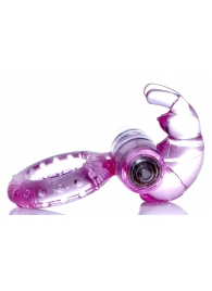 Розовое эрекционное виброкольцо с клиторальным зайчиком - Boys of Toys - в Ноябрьске купить с доставкой