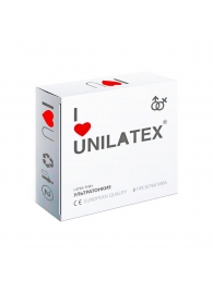 Ультратонкие презервативы Unilatex Ultra Thin - 3 шт. - Unilatex - купить с доставкой в Ноябрьске