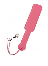 Розовый кожаный пэддл - 37 см. - Pecado - купить с доставкой в Ноябрьске