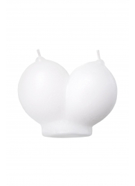 Белая сувенирная свеча «Сиськи» - Pecado - купить с доставкой в Ноябрьске