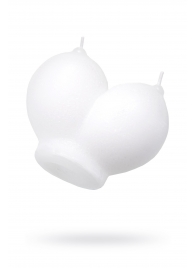 Белая сувенирная свеча «Сиськи» - Pecado - купить с доставкой в Ноябрьске