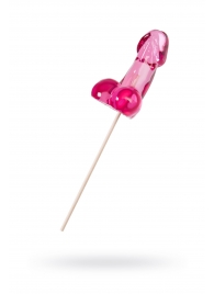 Розовый леденец в форме члена со вкусом айриш крим - 80 гр. - Sosuчki - купить с доставкой в Ноябрьске