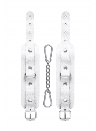 Белые узкие наручники-браслеты со скруглёнными углами - Pecado - купить с доставкой в Ноябрьске