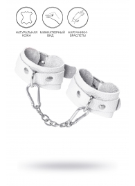 Белые узкие наручники-браслеты со скруглёнными углами - Pecado - купить с доставкой в Ноябрьске