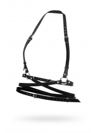 Черная кожаная портупея «Осанка» - Pecado - купить с доставкой в Ноябрьске