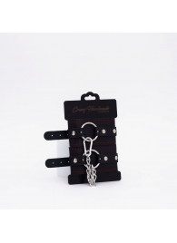 Черно-красные кожаные оковы - Crazy Handmade - купить с доставкой в Ноябрьске