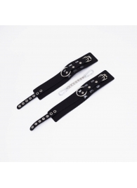 Черные кожаные оковы Sex - Crazy Handmade - купить с доставкой в Ноябрьске