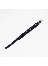 Черный ошейник из высококачественной натуральной кожи - Crazy Handmade - купить с доставкой в Ноябрьске