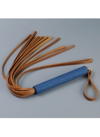 Плеть с джинсовой ручкой «Дикий Запад» - 60 см. - Sitabella - купить с доставкой в Ноябрьске