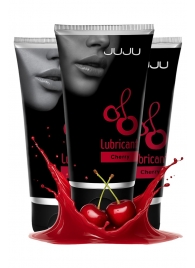 Набор из 3 съедобных лубрикантов JUJU со вкусом вишни - JuJu - купить с доставкой в Ноябрьске