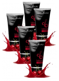 Набор из 5 съедобных лубрикантов JUJU со вкусом вишни - JuJu - купить с доставкой в Ноябрьске