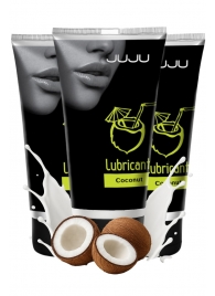 Набор из 3 съедобных лубрикантов JUJU со вкусом кокоса - JuJu - купить с доставкой в Ноябрьске