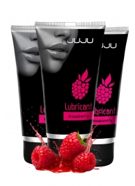Набор из 3 съедобных лубрикантов JUJU со вкусом малины - JuJu - купить с доставкой в Ноябрьске