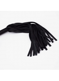 Черный кожаный флоггер - 45 см. - Crazy Handmade - купить с доставкой в Ноябрьске