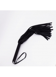 Черный кожаный флоггер - 45 см. - Crazy Handmade - купить с доставкой в Ноябрьске