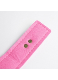 Черно-розовый ошейник с золотистой фурнитурой - Crazy Handmade - купить с доставкой в Ноябрьске