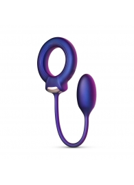 Фиолетовое эрекционное виброкольцо с анальным шариком Eclipse - ONE DC B.V. - в Ноябрьске купить с доставкой