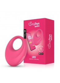 Розовое интерактивное эрекционное виброкольцо Leo - Easy toys - в Ноябрьске купить с доставкой