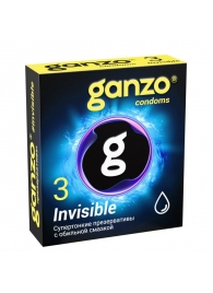 Супертонкие презервативы Ganzo Invisible - 3 шт. - Ganzo - купить с доставкой в Ноябрьске