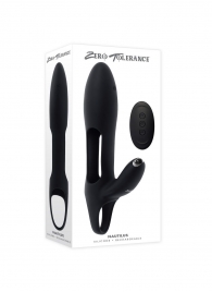 Черная насадка на пенис с вибрацией Nautilus - Zero Tolerance - в Ноябрьске купить с доставкой